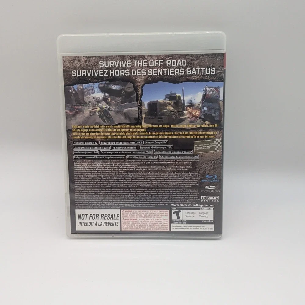 Playstation 3 PS3 MotorStorm Video Game